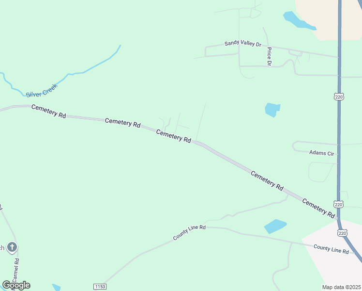 map of restaurants, bars, coffee shops, grocery stores, and more near 2050 Cemetery Road in Candor