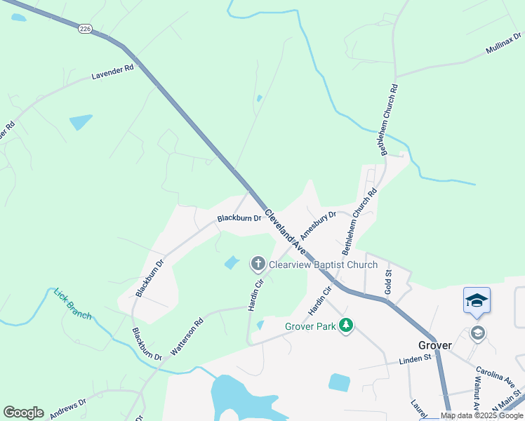 map of restaurants, bars, coffee shops, grocery stores, and more near 1003 Cleveland Avenue in Grover