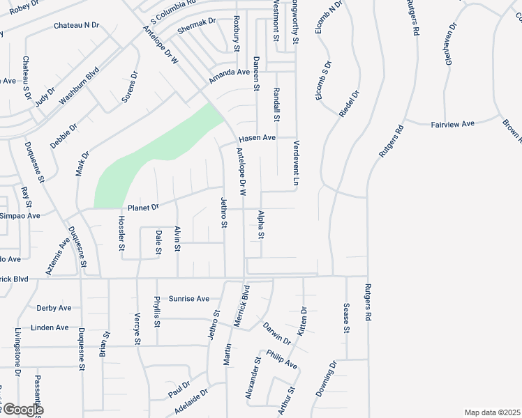 map of restaurants, bars, coffee shops, grocery stores, and more near Alpha Street in California City