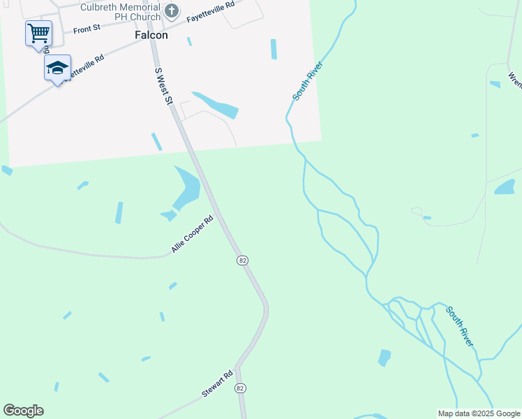 map of restaurants, bars, coffee shops, grocery stores, and more near 6724 Godwin-Falcon Road in Godwin