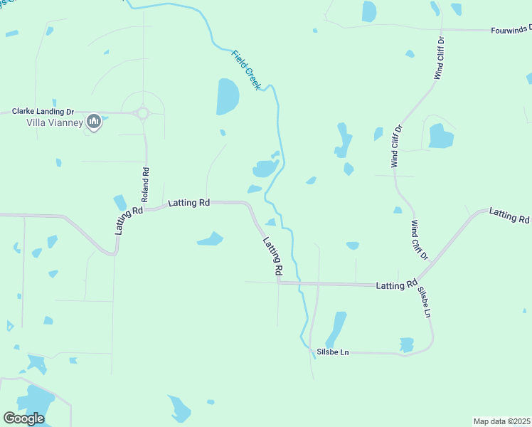 map of restaurants, bars, coffee shops, grocery stores, and more near 11000 Latting Woods Road in Shelby County
