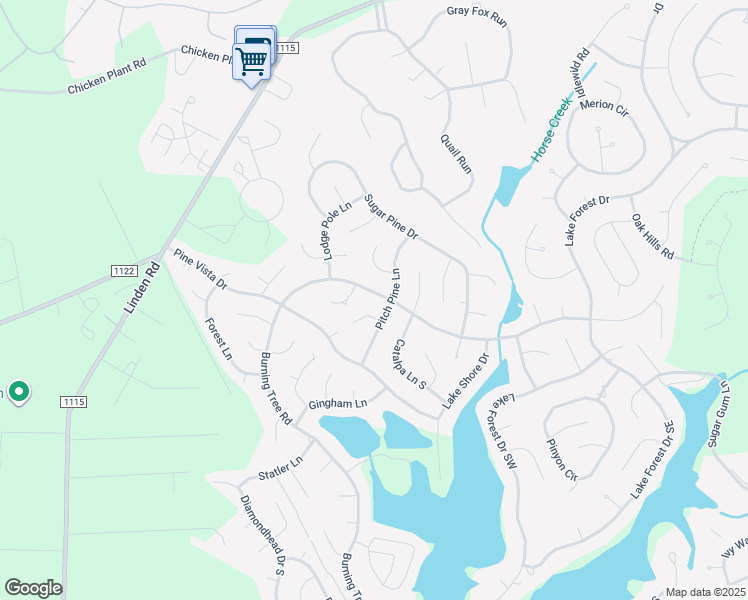 map of restaurants, bars, coffee shops, grocery stores, and more near 105 Pitch Pine Lane in Pinehurst