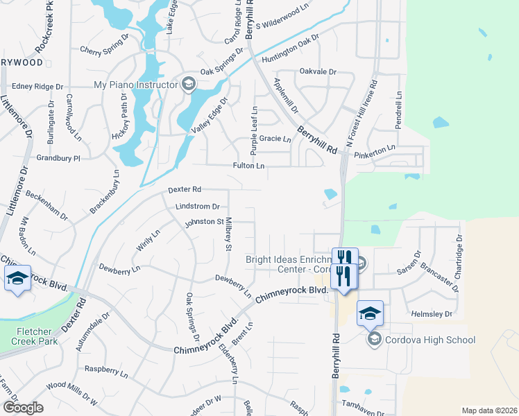 map of restaurants, bars, coffee shops, grocery stores, and more near 2038 Bohemia Drive in Memphis