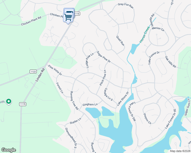 map of restaurants, bars, coffee shops, grocery stores, and more near 4 Loblolly Court in Pinehurst