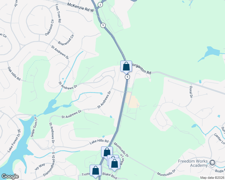map of restaurants, bars, coffee shops, grocery stores, and more near 10 Pine Tree Road in Pinehurst