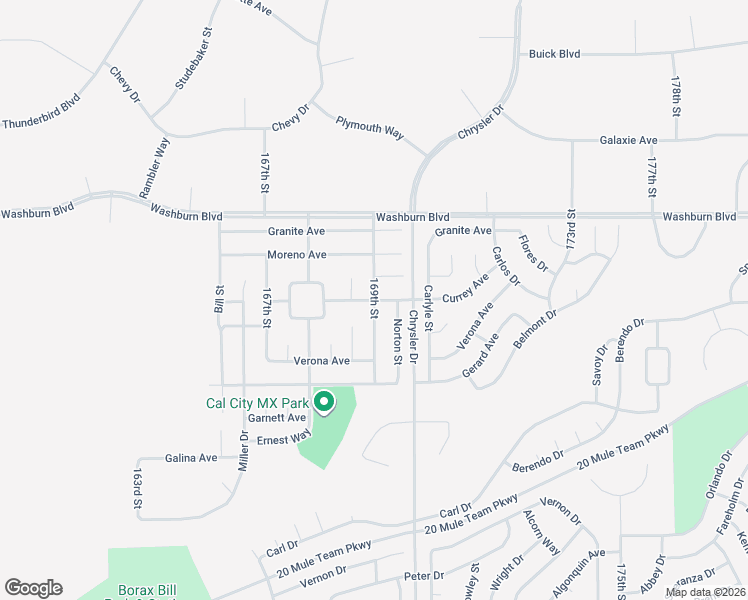 map of restaurants, bars, coffee shops, grocery stores, and more near Currey Avenue in California City