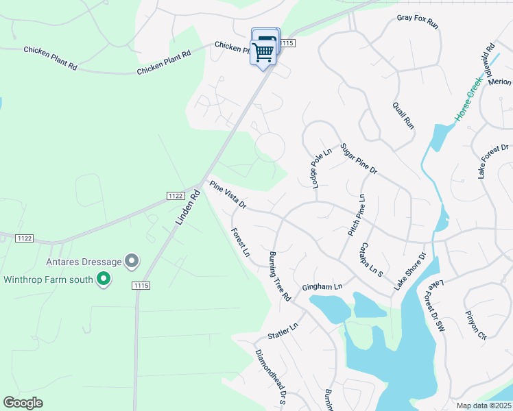 map of restaurants, bars, coffee shops, grocery stores, and more near 85 Pine Vista Drive in Pinehurst