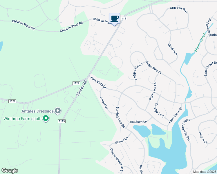 map of restaurants, bars, coffee shops, grocery stores, and more near 75 Pine Vista Drive in Pinehurst