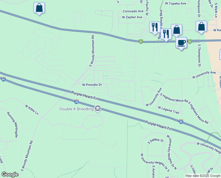 map of restaurants, bars, coffee shops, grocery stores, and more near 2544 West Clement Circle in Flagstaff