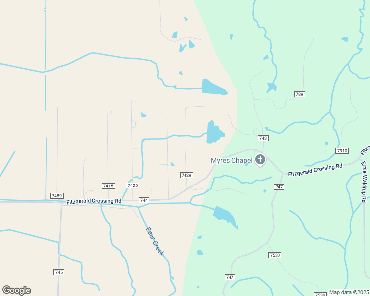 map of restaurants, bars, coffee shops, grocery stores, and more near County Route 7429 in Wynne