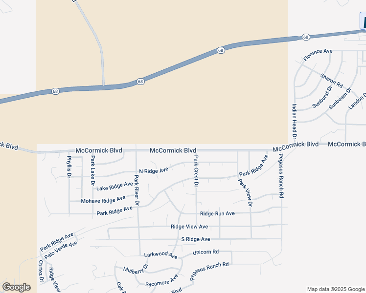 map of restaurants, bars, coffee shops, grocery stores, and more near 2571 McCormick Boulevard in Bullhead City