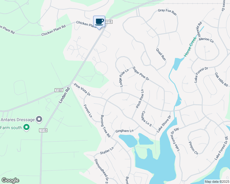 map of restaurants, bars, coffee shops, grocery stores, and more near 705 Burning Tree Road in Pinehurst
