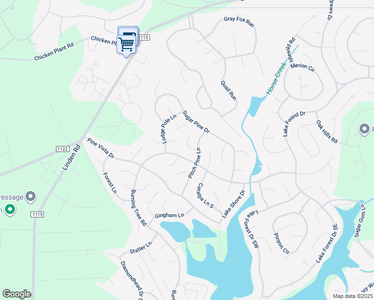 map of restaurants, bars, coffee shops, grocery stores, and more near 5 Choke Cherry Lane in Pinehurst