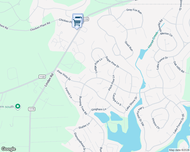 map of restaurants, bars, coffee shops, grocery stores, and more near 695 Burning Tree Road in Pinehurst