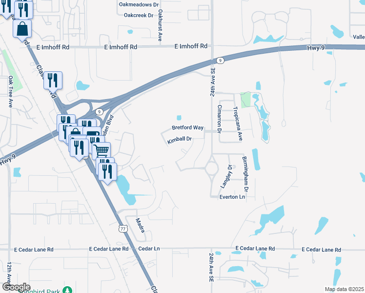 map of restaurants, bars, coffee shops, grocery stores, and more near 3008 Chadwick Ct in Norman