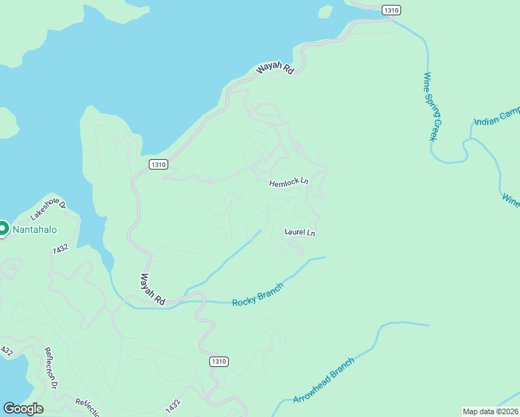 map of restaurants, bars, coffee shops, grocery stores, and more near 475 Whispering Springs Lane in Topton