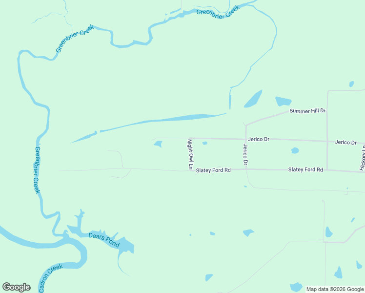 map of restaurants, bars, coffee shops, grocery stores, and more near 7 Night Owl Lane in Greenbrier