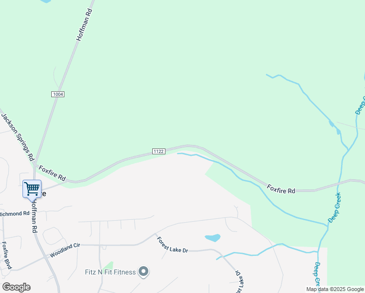 map of restaurants, bars, coffee shops, grocery stores, and more near Foxfire Road in Moore County