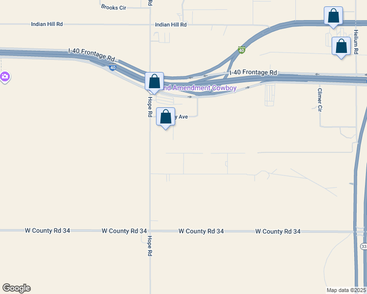 map of restaurants, bars, coffee shops, grocery stores, and more near 11410 Sheri Lane in Amarillo