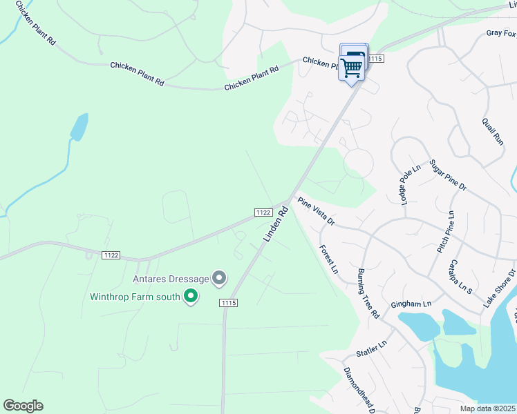 map of restaurants, bars, coffee shops, grocery stores, and more near Foxfire Road in Moore County