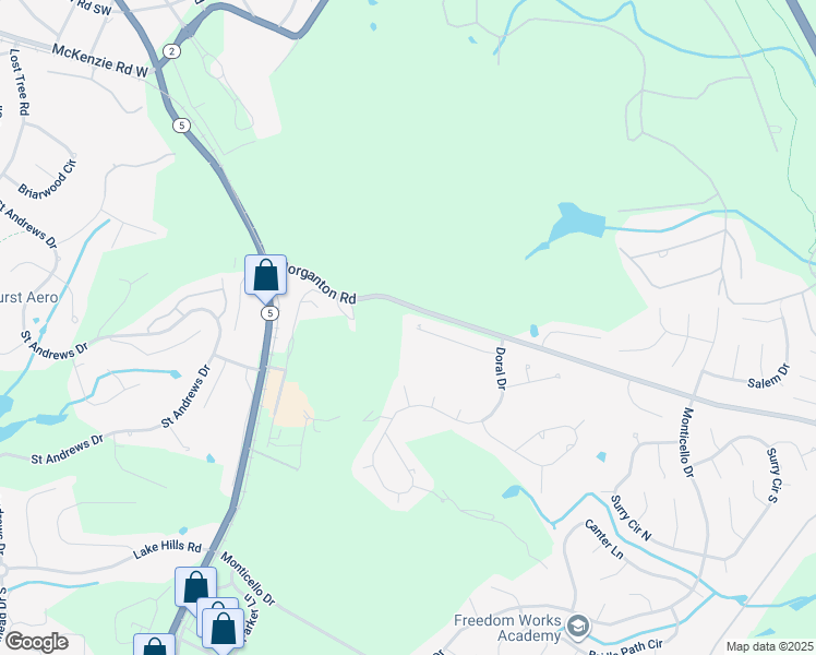 map of restaurants, bars, coffee shops, grocery stores, and more near 165 Eldorado Lane in Pinehurst