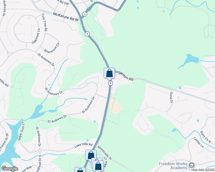 map of restaurants, bars, coffee shops, grocery stores, and more near 5 Pine Tree Road in Pinehurst