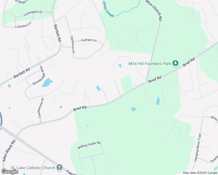 map of restaurants, bars, coffee shops, grocery stores, and more near 8925 Brief Road in Mint Hill