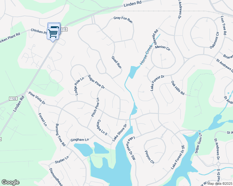 map of restaurants, bars, coffee shops, grocery stores, and more near 100 Sugar Pine Drive in Pinehurst