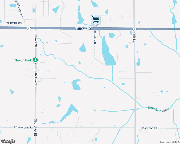 map of restaurants, bars, coffee shops, grocery stores, and more near 4210 Shoreline Circle in Norman