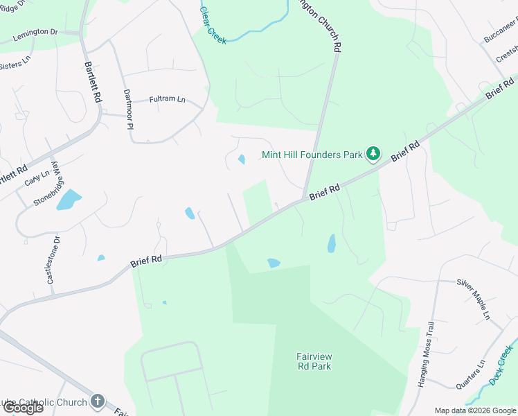 map of restaurants, bars, coffee shops, grocery stores, and more near 9131 Brief Road in Mint Hill