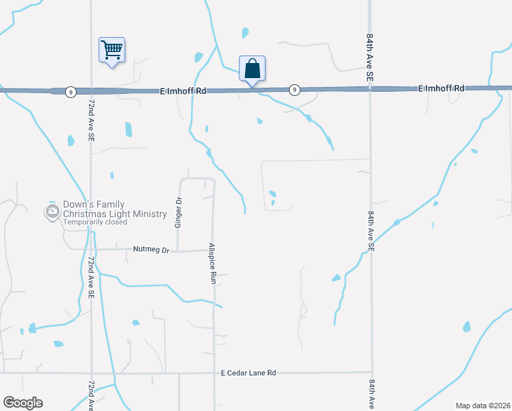 map of restaurants, bars, coffee shops, grocery stores, and more near 2800 McComb Road in Norman