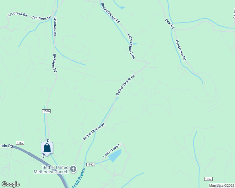 map of restaurants, bars, coffee shops, grocery stores, and more near Bethel Church Road in Macon County