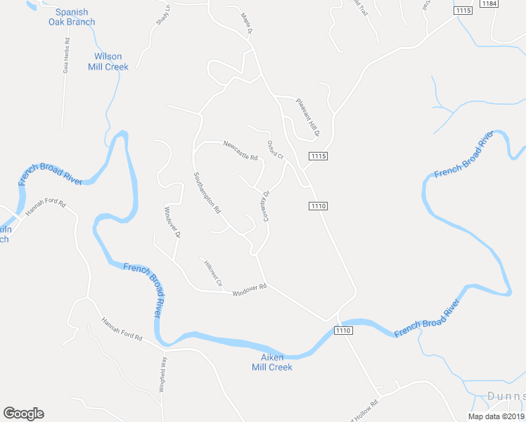 map of restaurants, bars, coffee shops, grocery stores, and more near Coventry Drive in Brevard