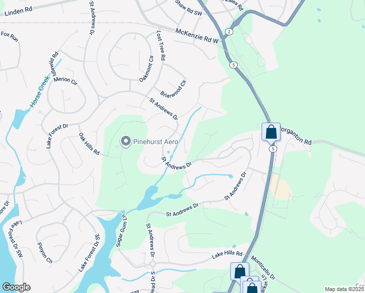map of restaurants, bars, coffee shops, grocery stores, and more near 8 East Quail Lake Road in Pinehurst