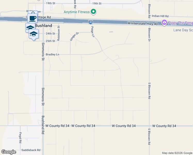 map of restaurants, bars, coffee shops, grocery stores, and more near Blue Ridge Lane in Amarillo
