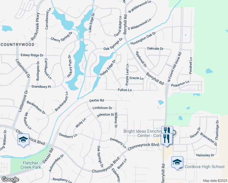 map of restaurants, bars, coffee shops, grocery stores, and more near 8963 Fulton Lane in Memphis