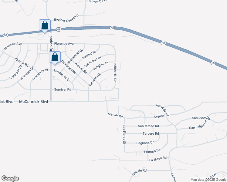 map of restaurants, bars, coffee shops, grocery stores, and more near 3543 Sunriver Ct in Bullhead City