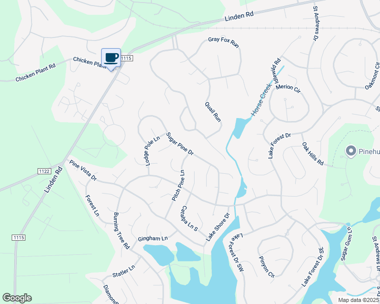 map of restaurants, bars, coffee shops, grocery stores, and more near 170 Sugar Pine Drive in Pinehurst