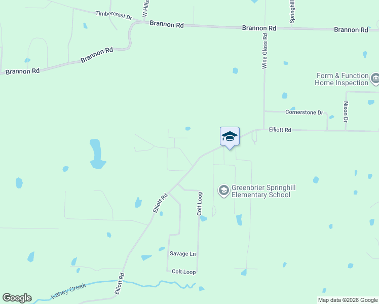 map of restaurants, bars, coffee shops, grocery stores, and more near 102 Elliott Road in Greenbrier
