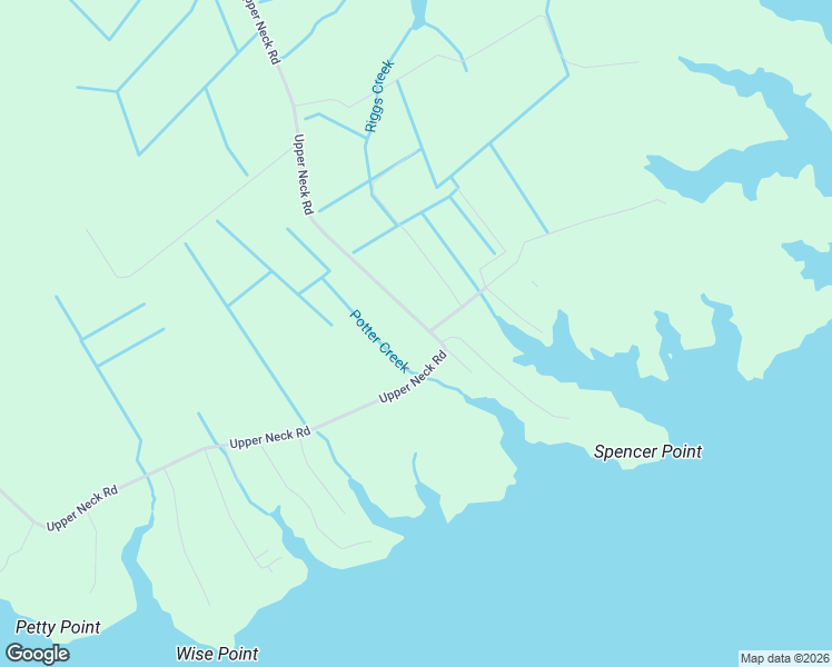 map of restaurants, bars, coffee shops, grocery stores, and more near 1002 Upper Neck Road in Bayboro