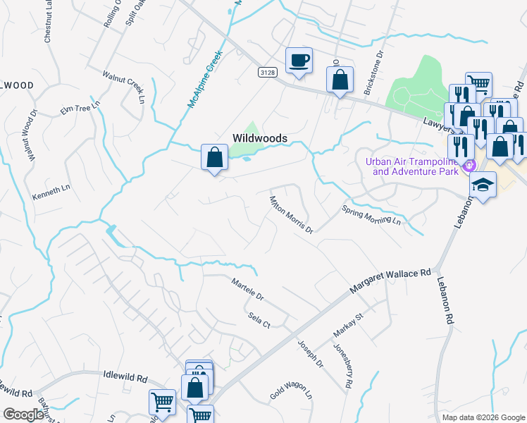 map of restaurants, bars, coffee shops, grocery stores, and more near 7516 Swedish Ivy Lane in Charlotte