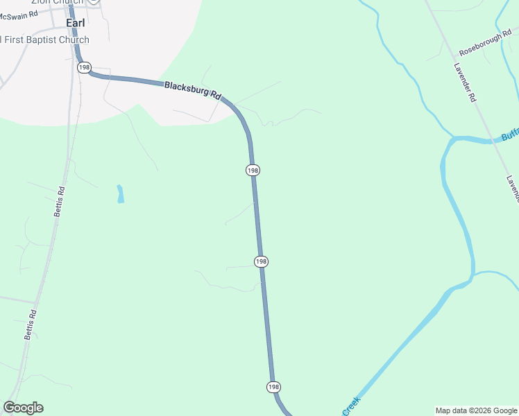 map of restaurants, bars, coffee shops, grocery stores, and more near 2948 Blacksburg Road in Grover