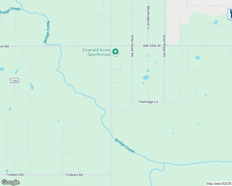 map of restaurants, bars, coffee shops, grocery stores, and more near 5010 North County Line Avenue in Blanchard
