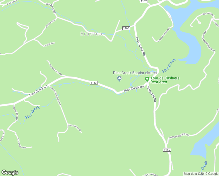 map of restaurants, bars, coffee shops, grocery stores, and more near 4486 Pine Creek Road in Cullowhee