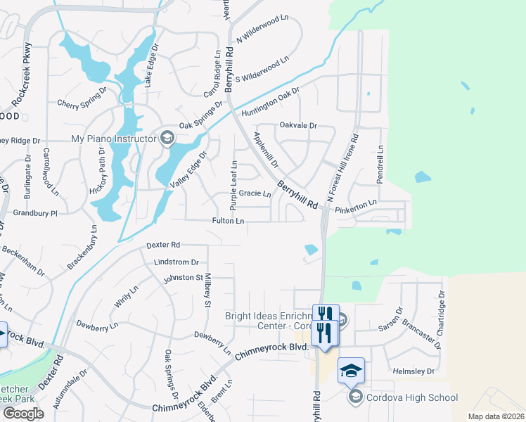 map of restaurants, bars, coffee shops, grocery stores, and more near 9077 Weeping Cherry Lane in Memphis