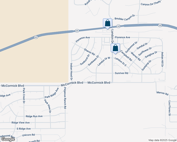 map of restaurants, bars, coffee shops, grocery stores, and more near 3396 Sunriver Road in Bullhead City
