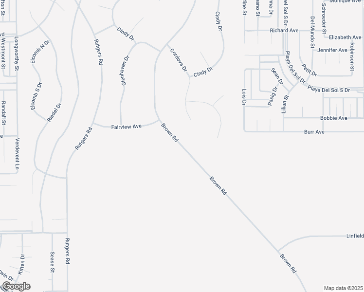 map of restaurants, bars, coffee shops, grocery stores, and more near Brown Road in California City
