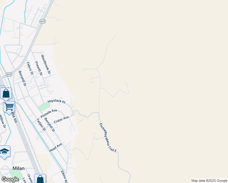 map of restaurants, bars, coffee shops, grocery stores, and more near 42 Top Mesa Road in Grants