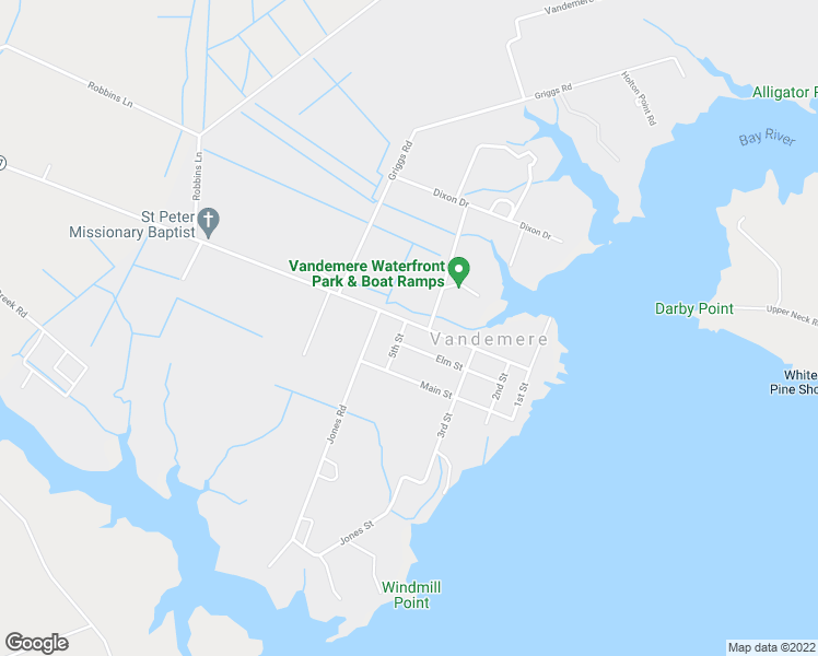 map of restaurants, bars, coffee shops, grocery stores, and more near 1114 Pennsylvania Avenue in Vandemere