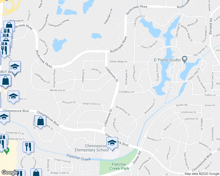 map of restaurants, bars, coffee shops, grocery stores, and more near 8591 Grandbury Place in Memphis